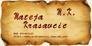 Mateja Krasavčić vizit kartica
